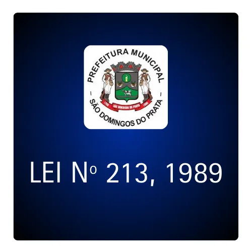 LEI Nº 213, DE 18 DE JULHO 1989.